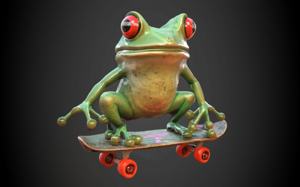 Skateboard Frog with a 40oz Birdhouse